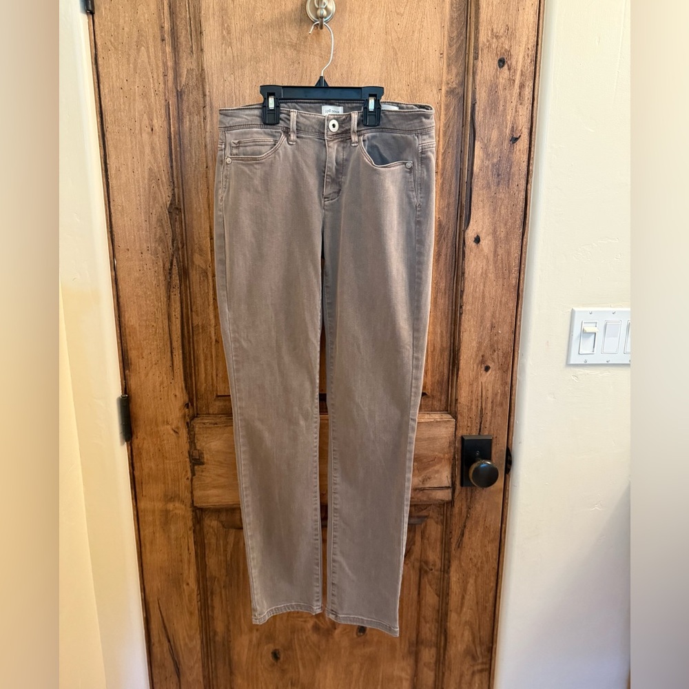 J. Jill Authentic Fit Slim Ankle Jeans - Beige